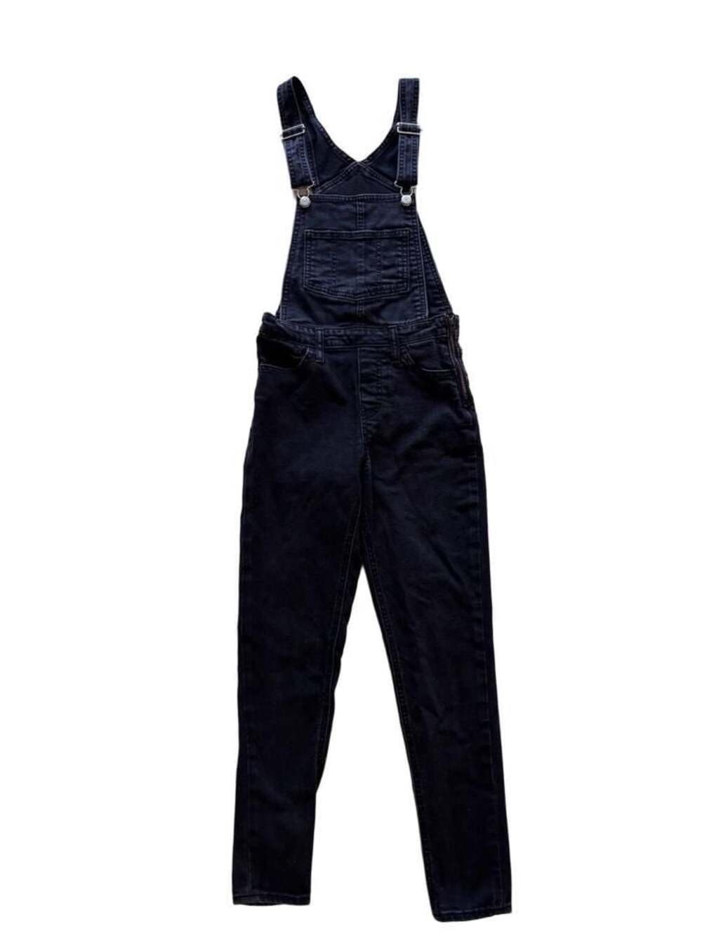 Levi's Skinny Jean Bib Overalls Women's Size 26 Black Denim
